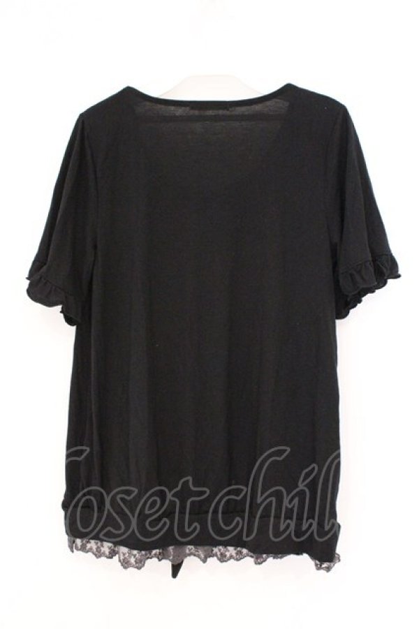 画像3: axes femme / リボンモチーフTシャツ M クロ O-26-02-26-020-AX-TO-IG-OS (3)