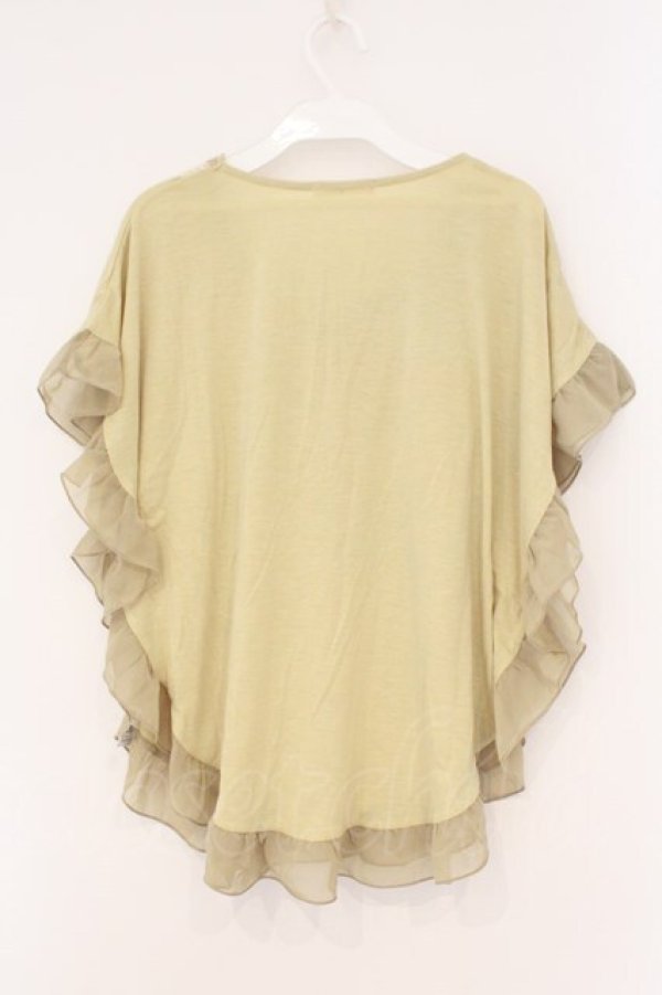 画像2: axes femme / フラワープリントポンチョ風カットソー M イエロー O-26-02-26-021-AX-TO-IG-OS (2)