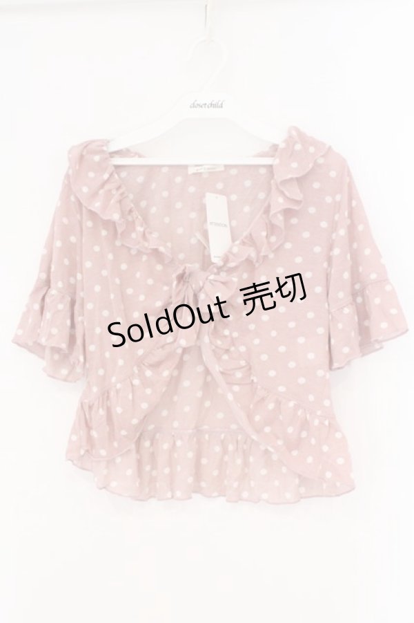 画像1: axes femme / ドットボレロ M ピンク O-26-02-26-003-AX-TO-IG-OS (1)