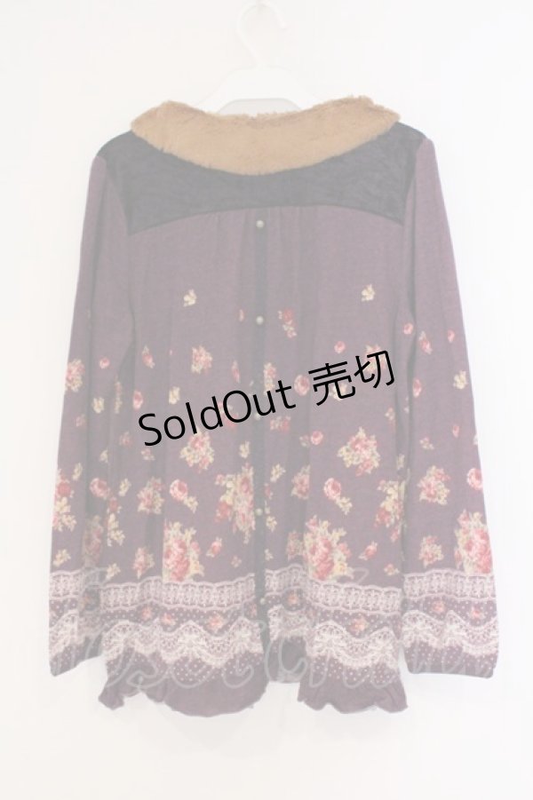 画像3: axes femme / ファーティペット付きプルオーバー M パープル O-26-02-26-022-AX-TO-IG-OS (3)