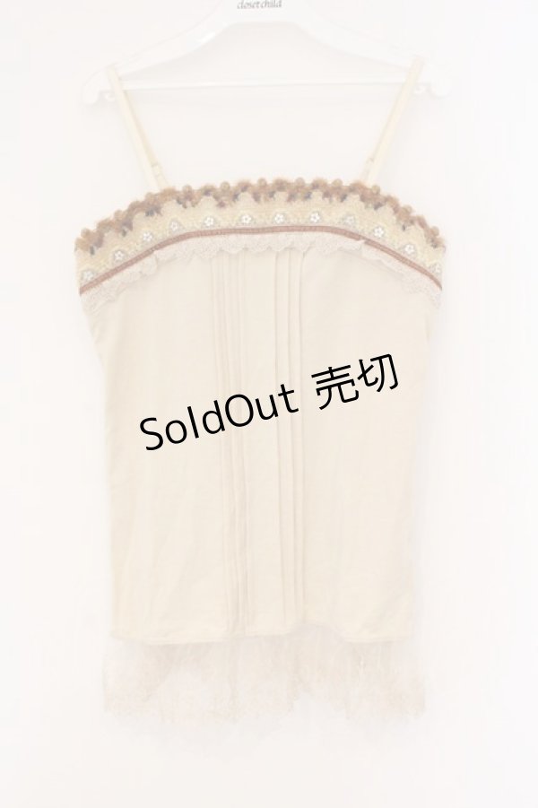 画像1: axes femme / ラメニットラインキャミソール M アイボリー O-26-02-26-023-AX-TO-IG-OS (1)