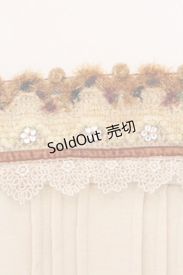 画像2: axes femme / ラメニットラインキャミソール M アイボリー O-26-02-26-023-AX-TO-IG-OS (2)