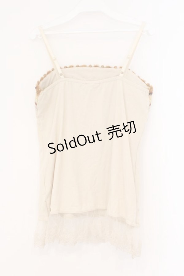 画像3: axes femme / ラメニットラインキャミソール M アイボリー O-26-02-26-023-AX-TO-IG-OS (3)