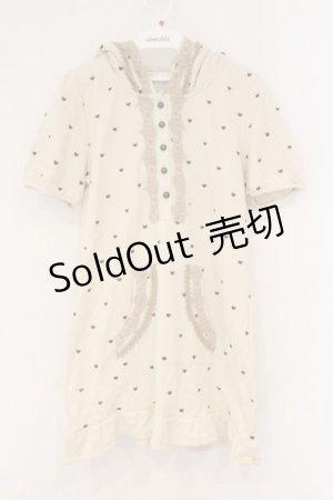 画像: axes femme / ハート刺繍フードチュニ M アイボリー O-26-02-26-025-AX-TO-IG-OS