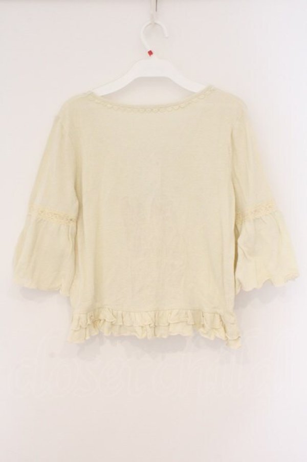 画像2: axes femme / レースアップデザインサマーニット M アイボリー O-26-02-26-029-AX-TO-IG-OS (2)