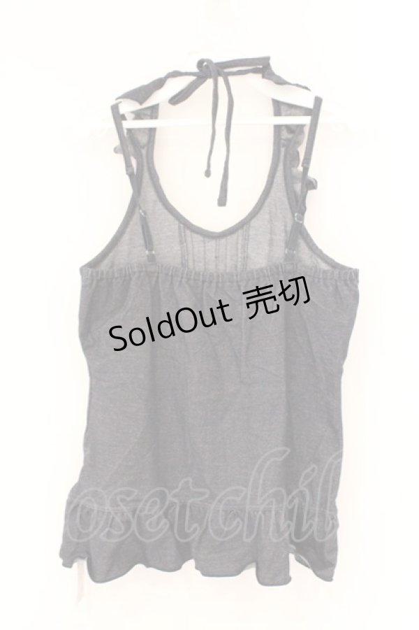 画像2: axes femme / フリルホルターキャミソール M インディゴ O-26-02-26-032-AX-TO-IG-OS (2)