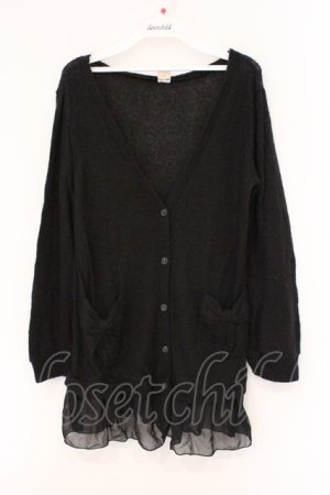 画像: axes femme / シフォンフリルカーディガン M クロ O-26-02-26-033-AX-TO-IG-OS