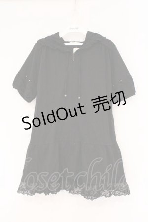 画像: axes femme / レース配色パーカー M クロ O-26-02-26-034-AX-TO-IG-OS