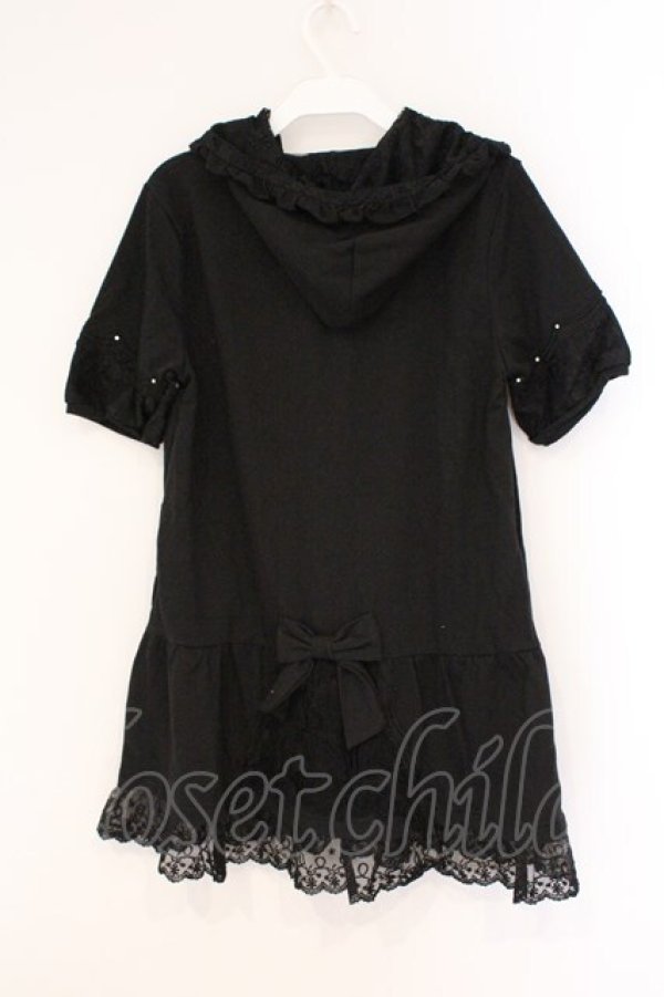 画像2: axes femme / レース配色パーカー M クロ O-26-02-26-034-AX-TO-IG-OS (2)