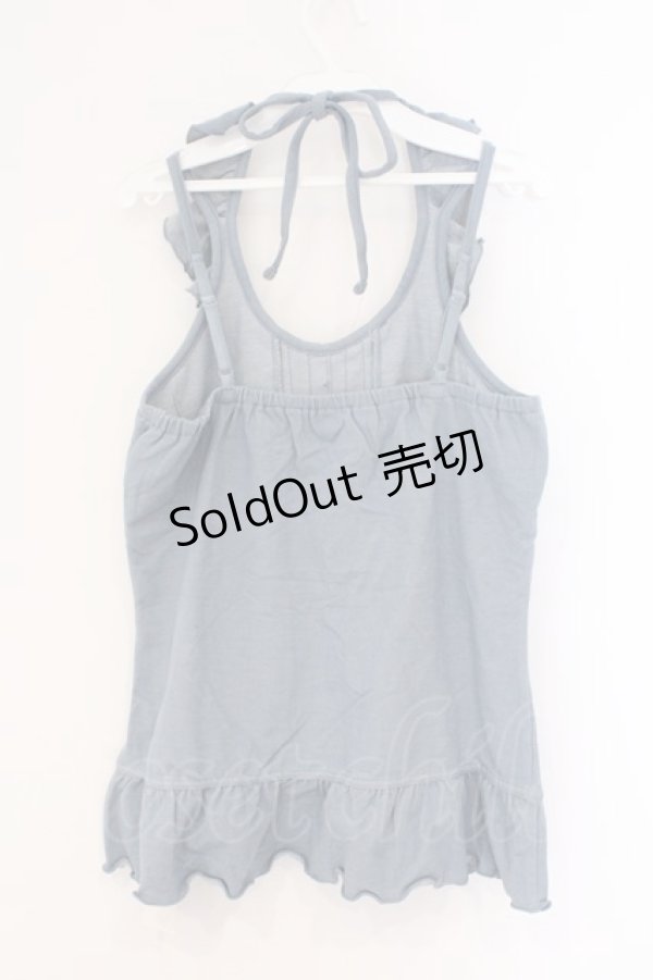 画像2: axes femme / フリルホルターキャミソール M ブルー O-26-02-26-035-AX-TO-IG-OS (2)