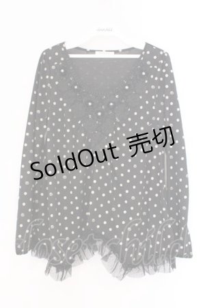 画像: axes femme / フラワーモチーフイレヘムカットソー M クロ O-26-02-26-005-AX-TO-IG-OS