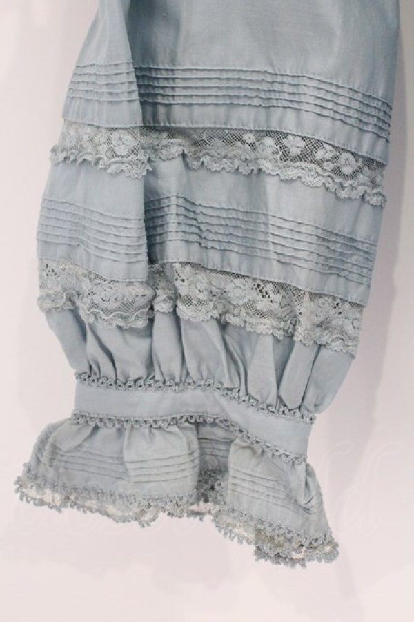 画像3: WONDERFUL WORLD / レースフリルカラータックブラウス  ブルー O-26-02-26-040-LO-BL-IG-OS (3)