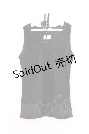 画像: axes femme / ちょうちょモチーフタンク M クロ O-26-02-27-038-AX-TO-IG-OS