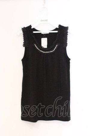 画像: axes femme / ビーズ付きタンクトップ M クロ O-26-02-27-041-AX-TO-IG-OS