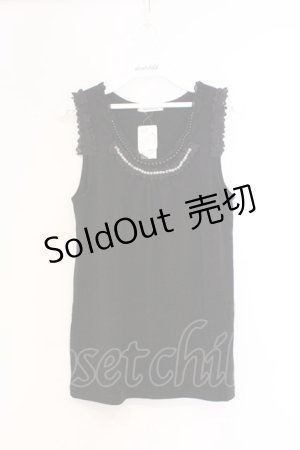 画像: axes femme / ビーズ付きタンクトップ M クロ O-26-02-27-041-AX-TO-IG-OS