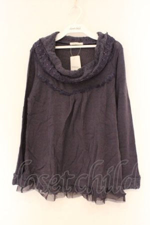 画像: axes femme / オフタートルニットソープルオーバー M パープル O-26-02-27-005-AX-TO-IG-OS