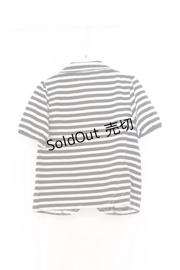 画像3: axes femme / ボーダージャケット風ボレロ M クロ O-26-02-27-044-AX-TO-IG-OS (3)