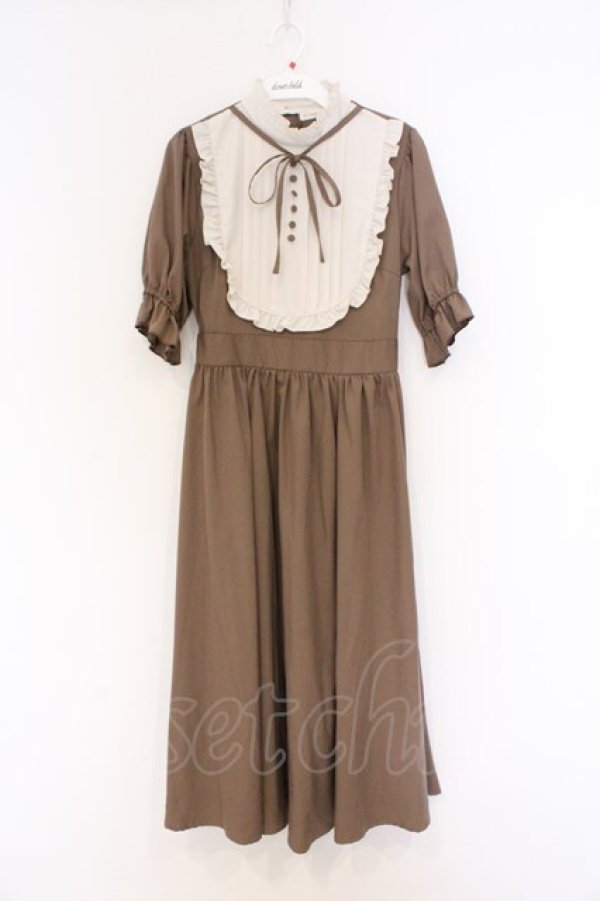 画像1: m petit by misako / ナシジムジキリカエワンピース S ブラウン O-26-02-27-047-LO-OP-IG-OS (1)