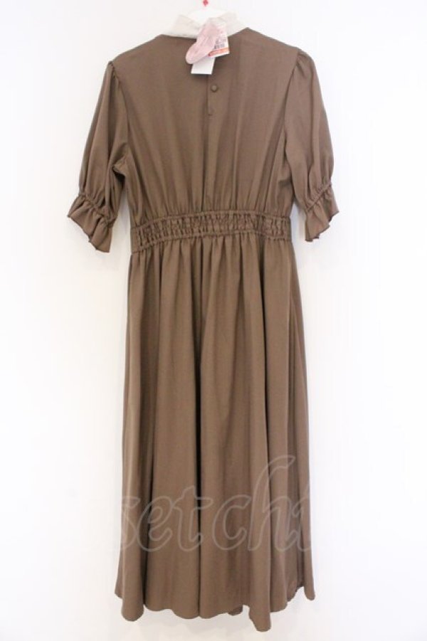 画像3: m petit by misako / ナシジムジキリカエワンピース S ブラウン O-26-02-27-047-LO-OP-IG-OS (3)