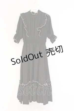 画像: m petit by misako / NINA'SコラボAMハイショクメローワンピース S クロ×ピンク O-26-02-27-048-LO-OP-IG-OS