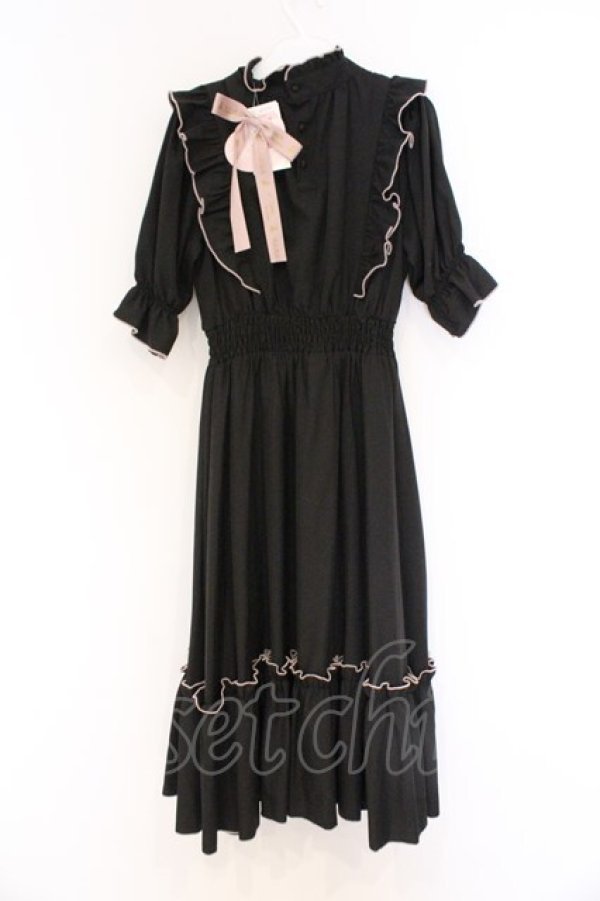 画像4: m petit by misako / NINA'SコラボAMハイショクメローワンピース S クロ×ピンク O-26-02-27-048-LO-OP-IG-OS (4)