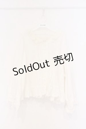 画像: PINK HOUSE / プチリボンタックフリルブラウス【お直しあり】  シロ O-26-02-27-050-LO-BL-IG-OS