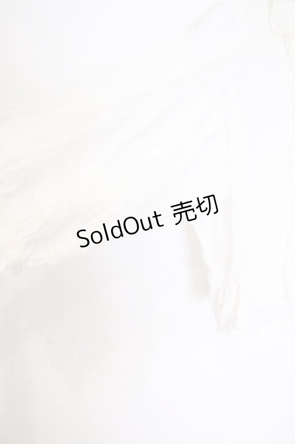 画像3: PINK HOUSE / プチリボンタックフリルブラウス【お直しあり】  シロ O-26-02-27-050-LO-BL-IG-OS (3)