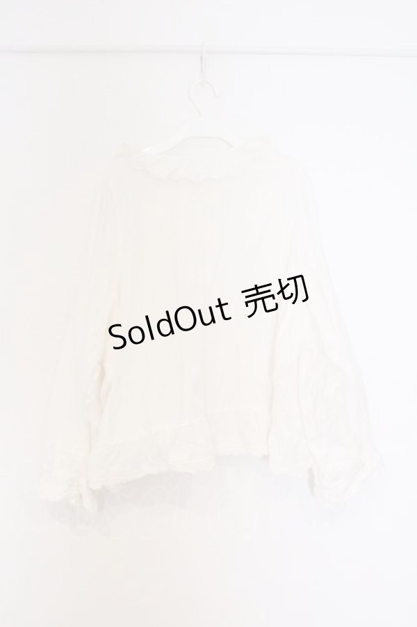 画像4: PINK HOUSE / プチリボンタックフリルブラウス【お直しあり】  シロ O-26-02-27-050-LO-BL-IG-OS (4)