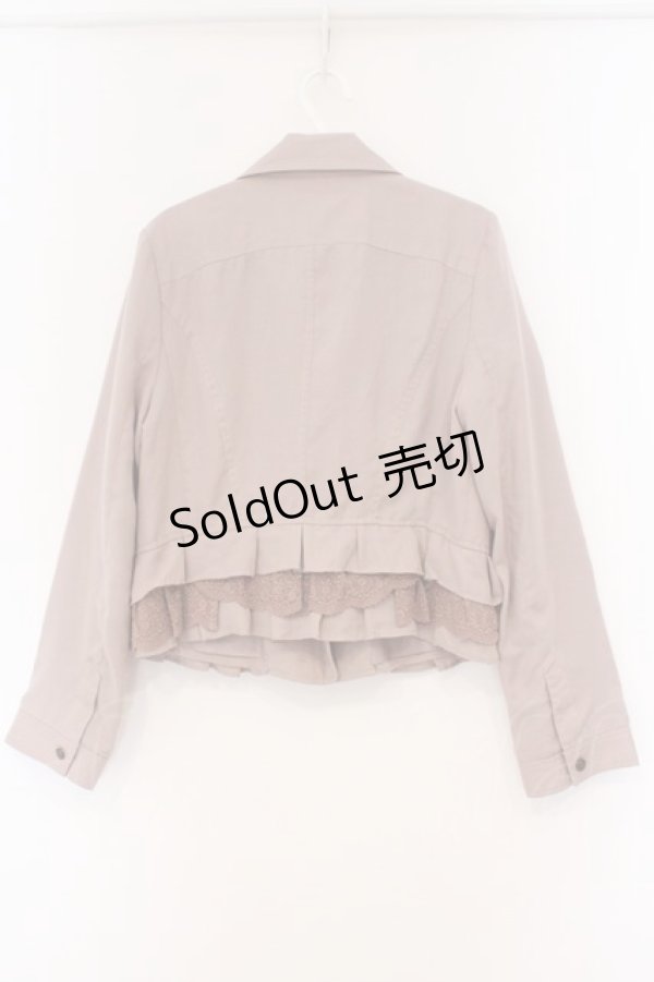 画像2: axes femme / ライダース風ライトジャケット M ピンクベージュ O-26-02-27-006-AX-JA-IG-OS (2)