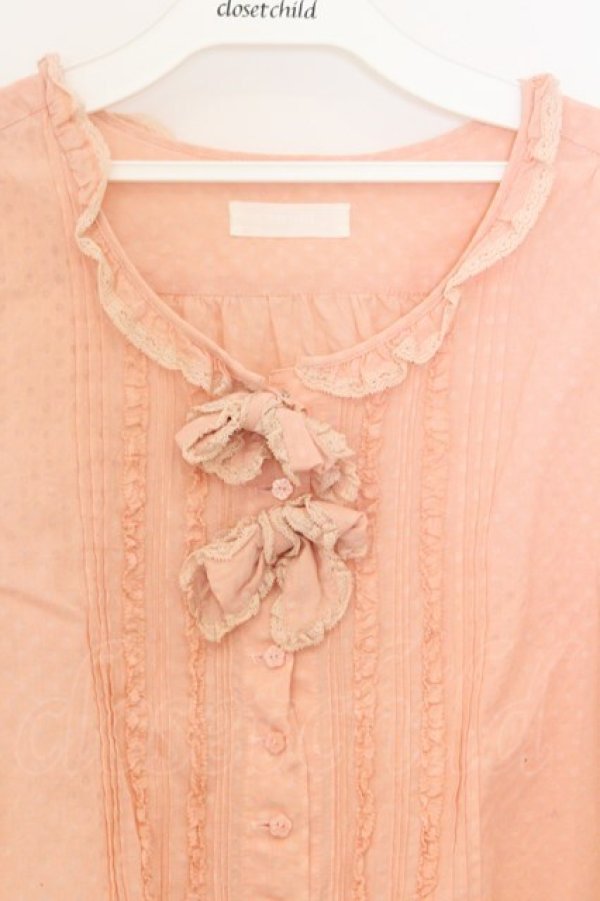 画像2: PINK HOUSE / ドット半袖ブラウス【お直しあり】  ピンク O-26-02-27-055-LO-BL-IG-OS (2)