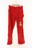 画像1: PINK HOUSE / くま刺繍パンツ【お直しあり】  アカ O-26-02-27-056-LO-PA-IG-OS (1)