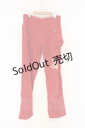 画像: PINK HOUSE / くま刺繍パンツ【お直しあり】  アカ O-26-02-27-056-LO-PA-IG-OS
