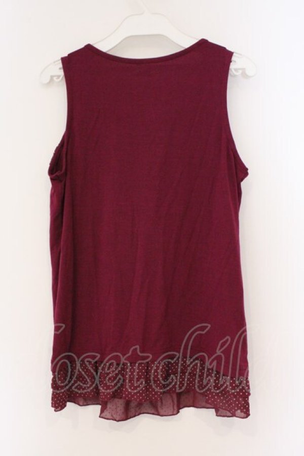 画像2: axes femme / ドットフリルタンクトップ M マゼンダ O-26-02-27-009-AX-TO-IG-OS (2)