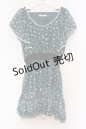 画像: axes femme / ウエストマーク小花柄ワンピース M グリーン O-26-02-27-010-AX-TO-IG-OS
