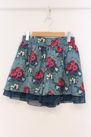 画像: axes femme / ブーケ柄スカパン M グリーン O-26-02-27-016-AX-PA-IG-OS