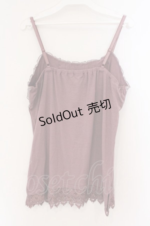 画像3: axes femme / フラワーフリルモチーフキャミソール M 濃ピンク O-26-02-27-020-AX-TO-IG-OS (3)