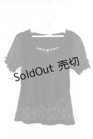 画像: axes femme / デザイン袖半袖インナーPO M クロ O-26-02-27-023-AX-TO-IG-OS