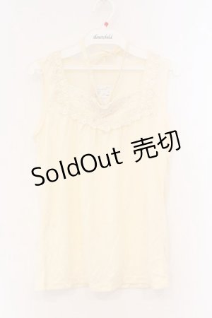 画像: axes femme / ちょうちょモチーフタンク M アイボリー O-26-02-27-026-AX-TO-IG-OS