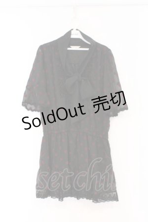 画像: axes femme / ドットフロッキーボウタイワンピース M クロ O-26-02-27-027-AX-OP-IG-OS