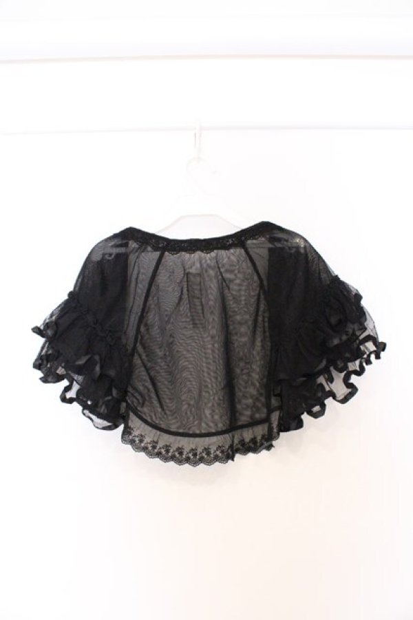 画像3: axes femme / チュールパーティーカーデ M クロ O-26-02-27-030-AX-TO-IG-OS (3)