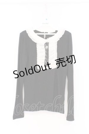 画像: axes femme / 衿付きブロッキングプルオーバー M クロ O-26-02-27-036-AX-TO-IG-OS