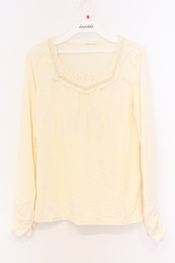 画像1: axes femme / パール使いインナープルオーバー M アイボリー O-26-02-27-037-AX-TO-IG-OS (1)