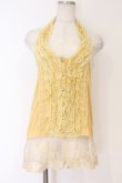 画像1: axes femme / 裾レースカットジレ M イエロー O-26-03-01-001-AX-TO-OW-OS (1)