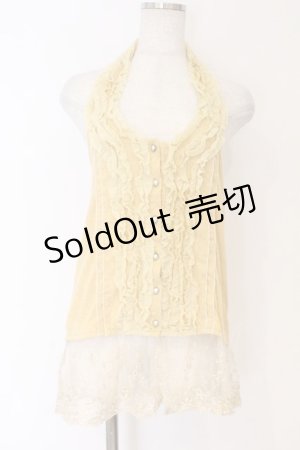 画像: axes femme / 裾レースカットジレ M イエロー O-26-03-01-001-AX-TO-OW-OS