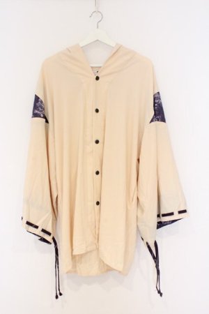 画像: AXES-X / 光源氏フード付羽織 M キナリ O-26-03-01-004-LO-TO-OW-OS