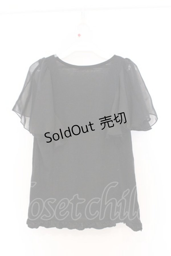 画像3: axes femme / 肩フリルノースリチュニック M クロ O-26-03-01-036-AX-TO-OW-OS (3)