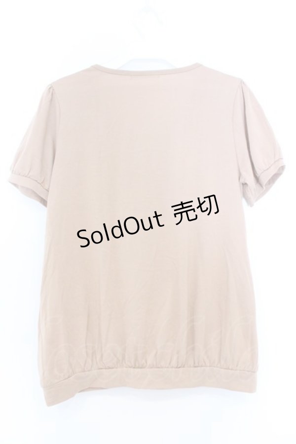 画像3: axes femme / ストライプ切り替えブラウス風カットソー M ブラウン系 O-26-03-01-037-AX-TO-OW-OS (3)