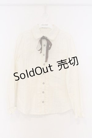 画像: axes femme / ストライプ柄ブラウス M キナリ O-26-03-01-038-AX-BL-OW-OS