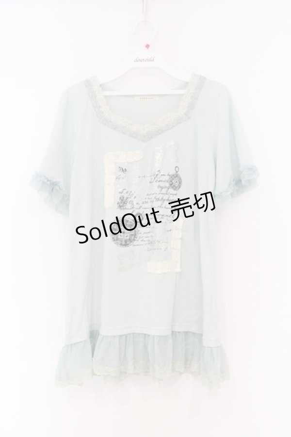 画像1: axes femme / フレーム風コサージュプルオーバー M ミントグリーン O-26-03-01-039-AX-TO-OW-OS (1)