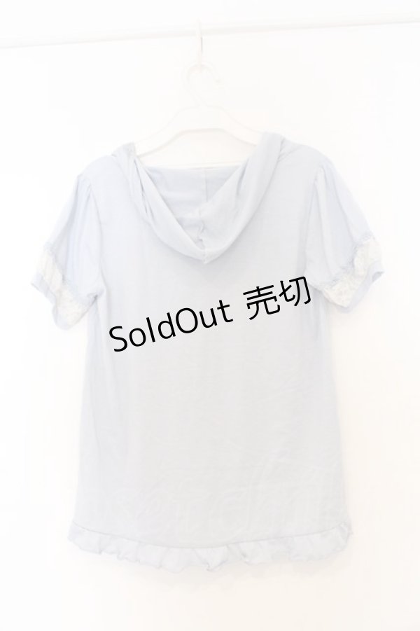 画像3: axes femme / ネックレス付きヨーク切り替えパーカー M サックス O-26-03-01-042-AX-TO-OW-OS (3)